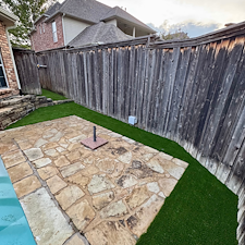 Pet-Friendly-Artificial-Turf-Installation-Around-Pool-and-Side-Yard-in-Plano-TX 9